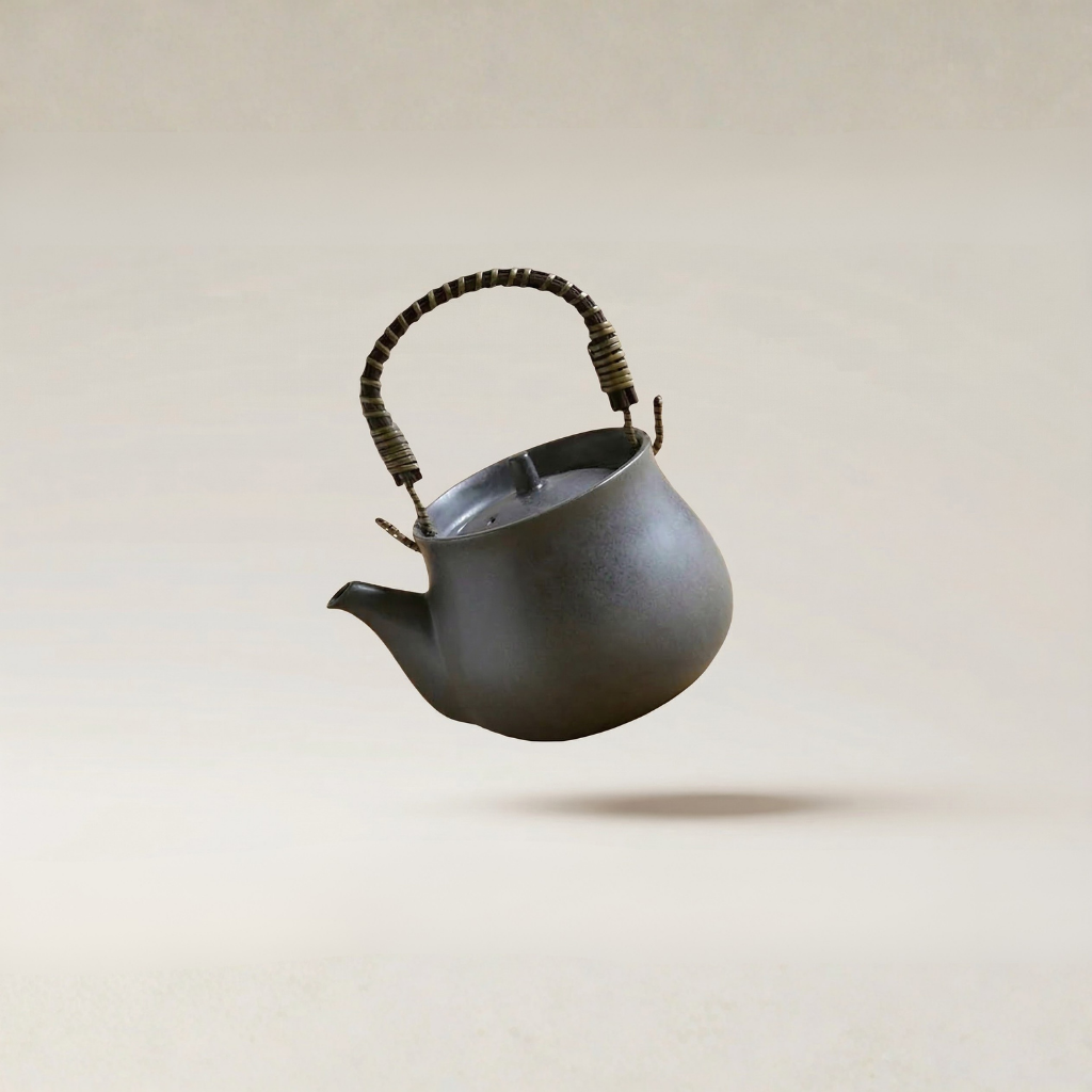 瑞浪の小土瓶 - 天然ツルと土が織りなす、静かなお茶の時間